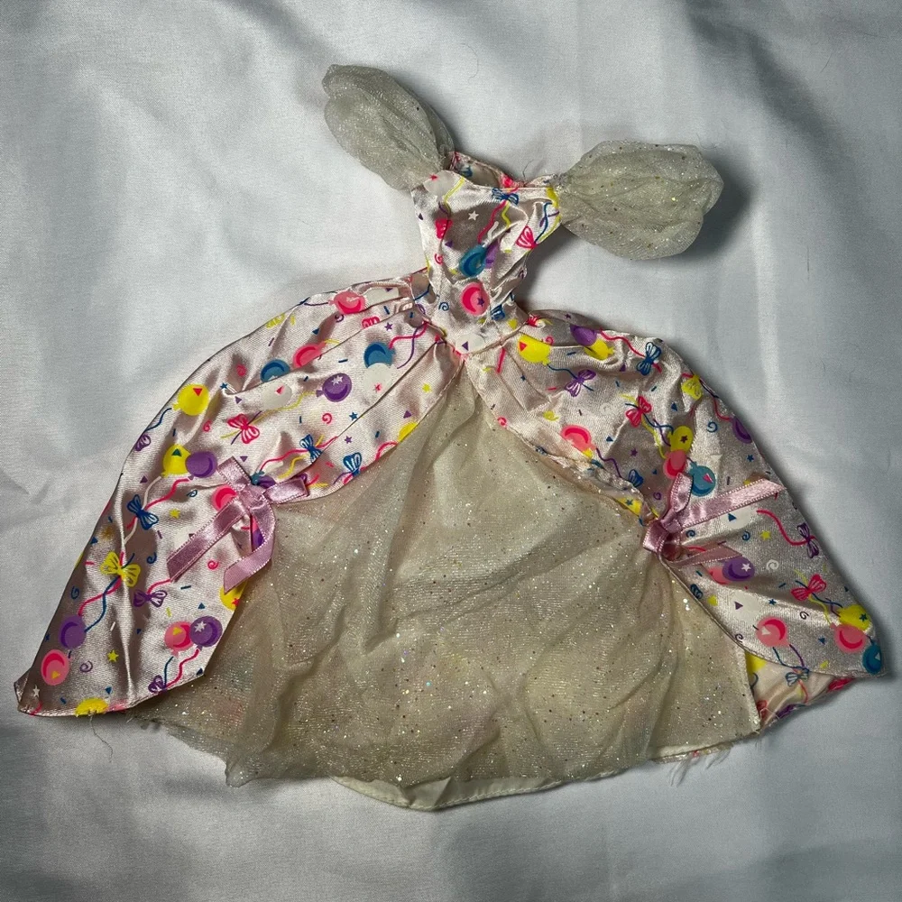 90s barbie pink dress 1980s/90s Doll Blonde Colored Pink Hair 1990s Vintage Mattel BARBIE Fashion European Edition Mini Dress Silver Belt Superstar Rockers-era